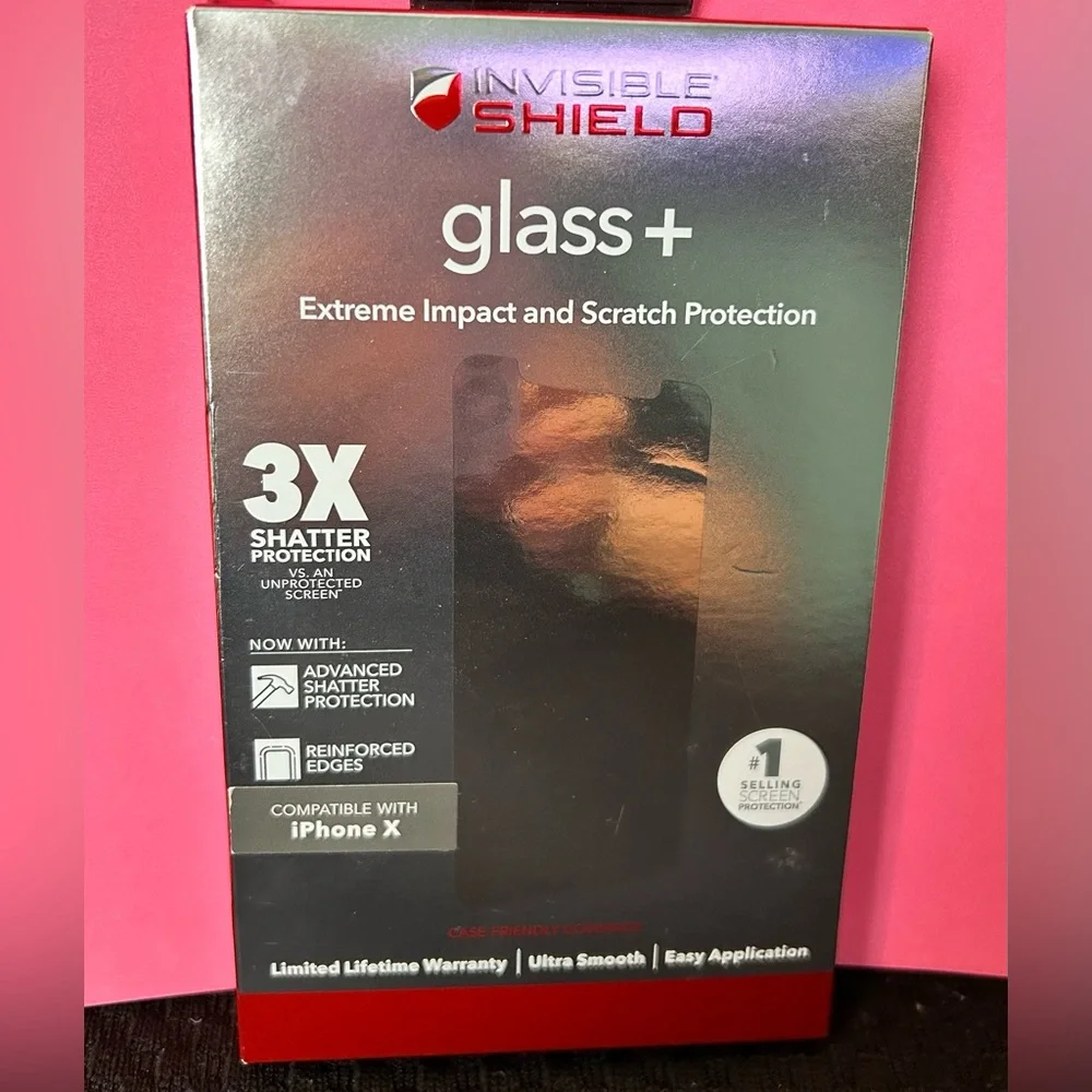 iPhone X or 10 - Invisible Shield Glass + Impact & Scratch Protection/3X Shatter
